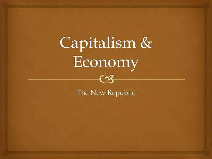 capitalism economy