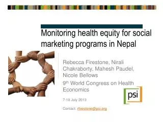 Monitoring health equity for social marketing programs in Nepal