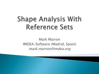 Shape Analysis With Reference Sets