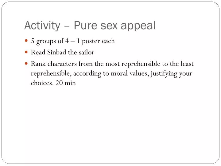 activity pure sex appeal