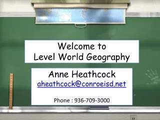 Welcome to Level World Geography