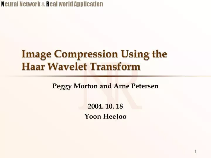 image compression using the haar wavelet transform