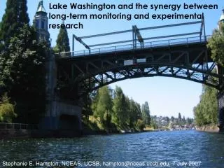 Lake Washington and the synergy between long-term monitoring and experimental research