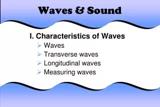Waves &amp; Sound