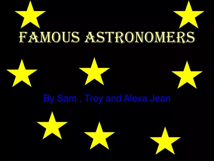 famous astronomers