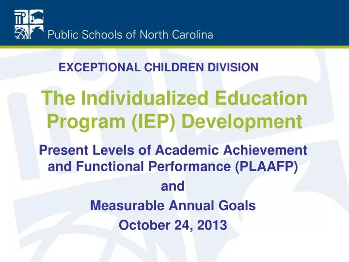 the individualized education program iep development