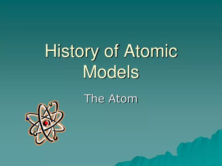 history of atomic models