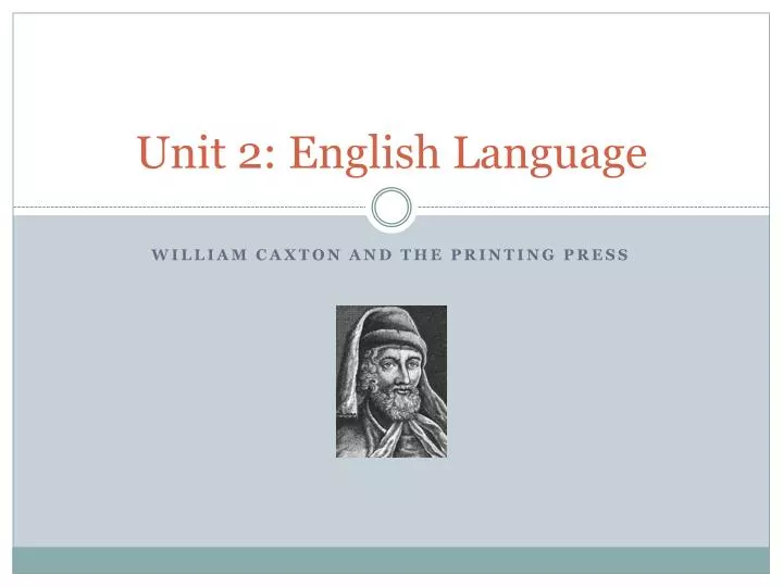 unit 2 english language