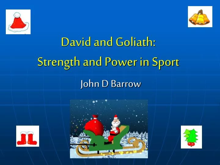 david and goliath strength and power in sport