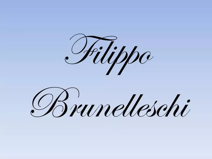 filippo brunelleschi