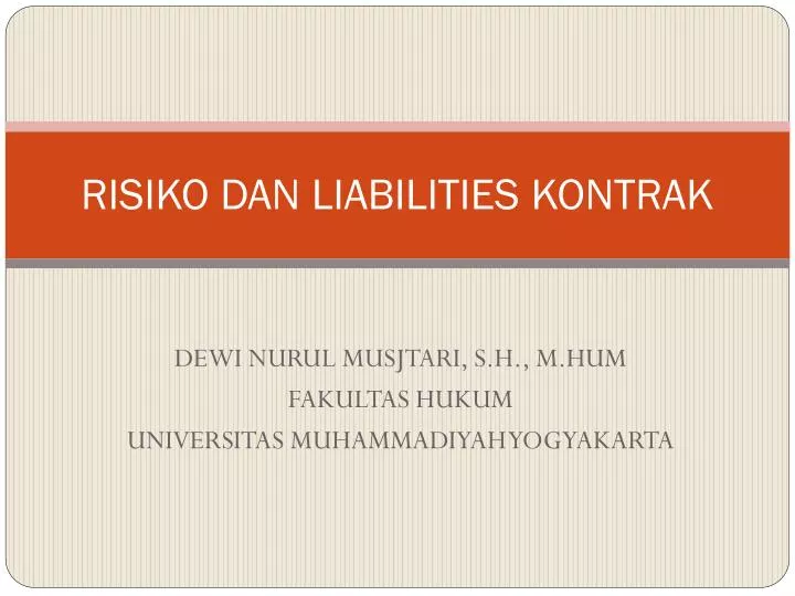 risiko dan liabilities kontrak