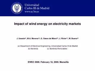 Impact of wind energy on electricity markets