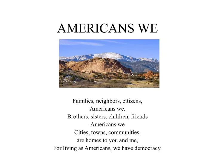 americans we