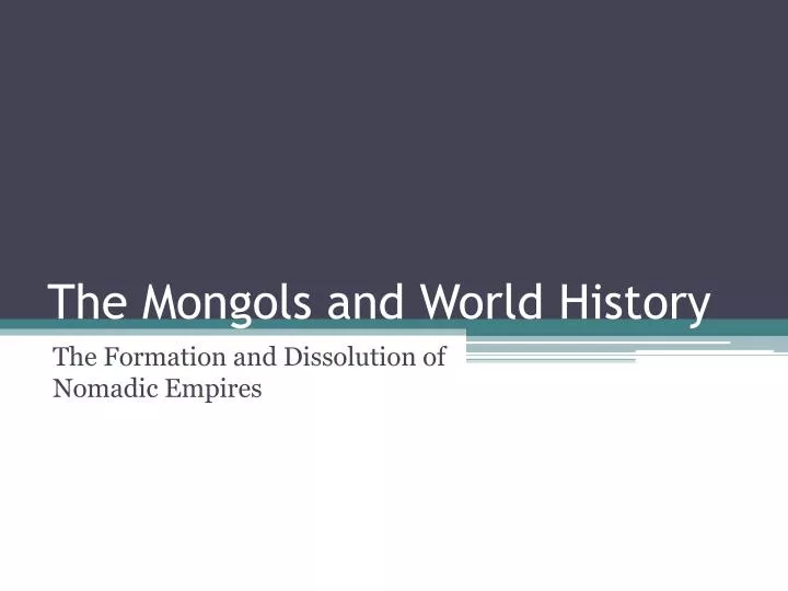 the mongols and world history