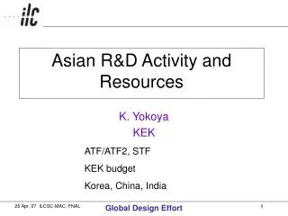 Asian R&amp;D Activity and Resources