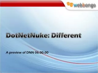 DotNetNuke: Different