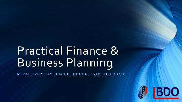 practical finance business planning