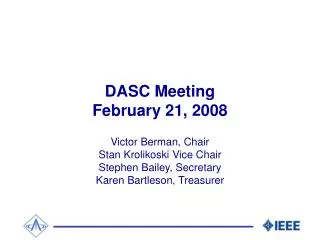 DASC Meeting February 21, 2008