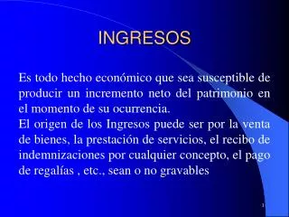 ingresos