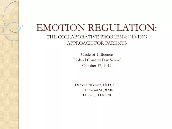 emotion regulation