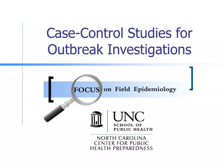 case control studies for outbreak investigations