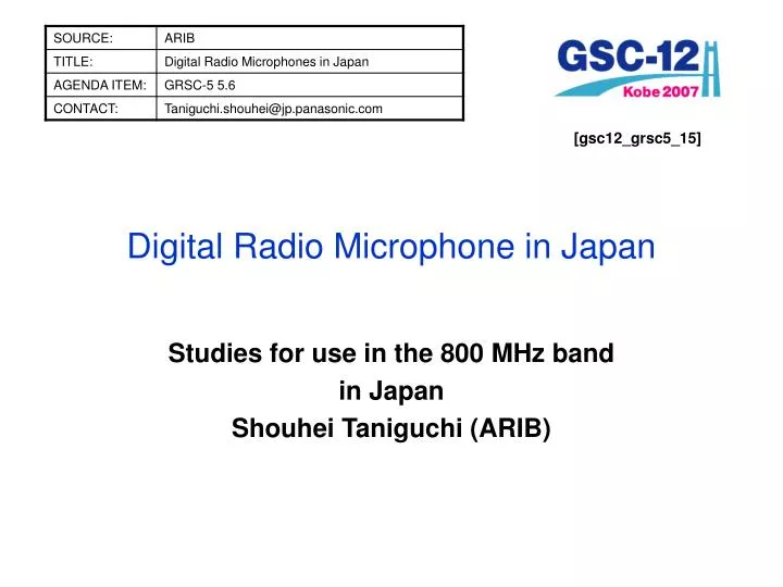 digital radio microphone in japan