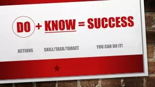 Do + know = success