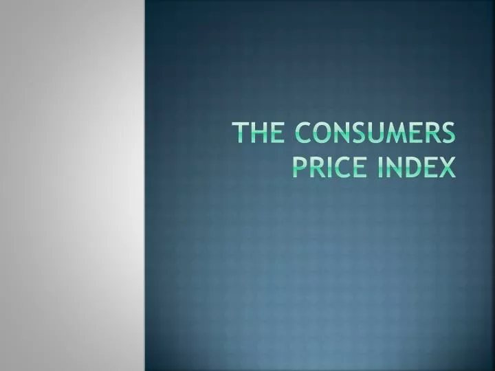 the consumers price index