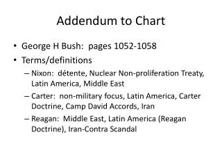 Addendum to Chart
