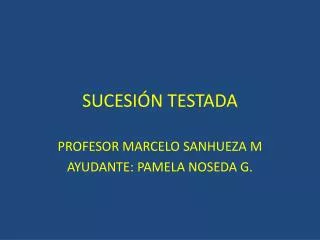 sucesi n testada