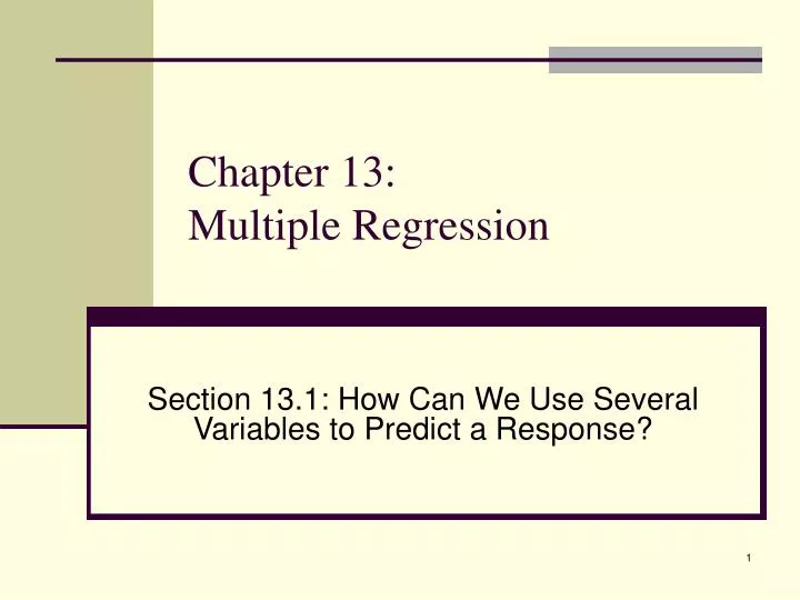 chapter 13 multiple regression
