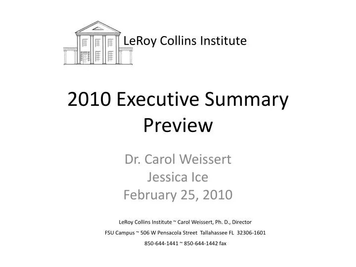 2010 executive summary preview