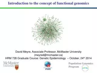 Introduction to the concept of functional genomics