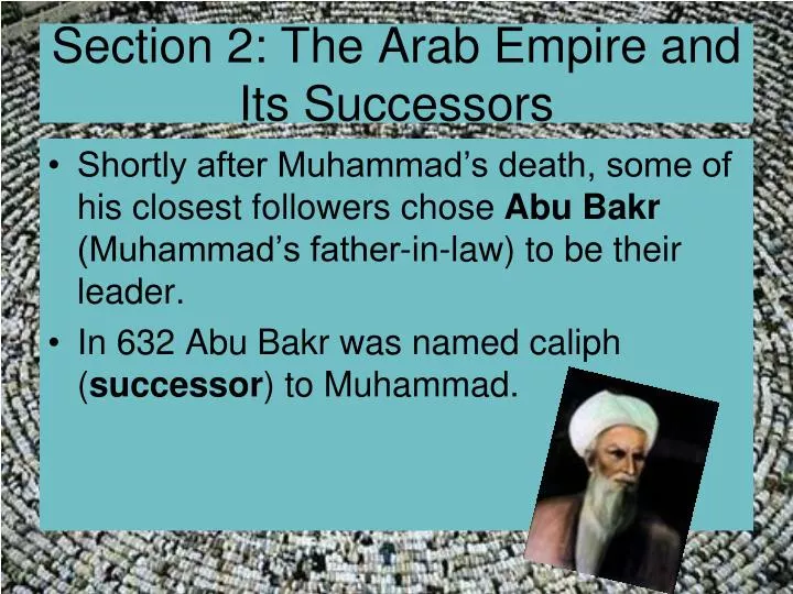 section 2 the arab empire and its successors