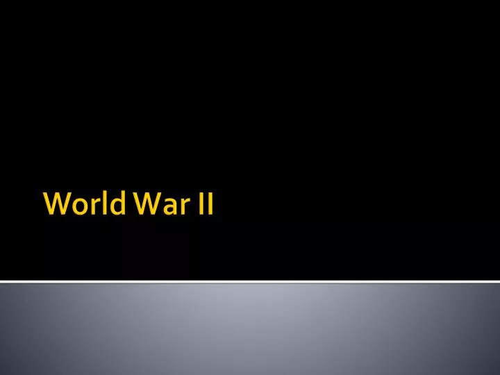 world war ii