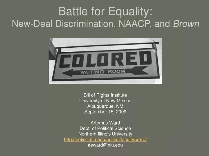 battle for equality new deal discrimination naacp and brown