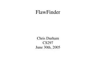 FlawFinder