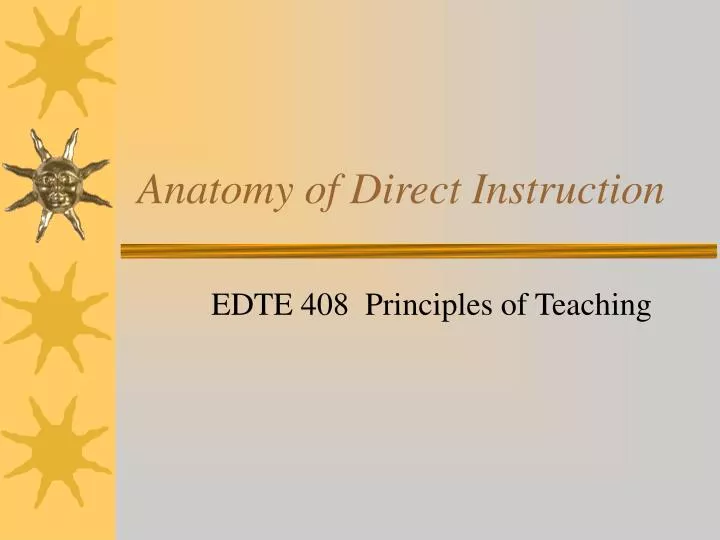 anatomy of direct instruction