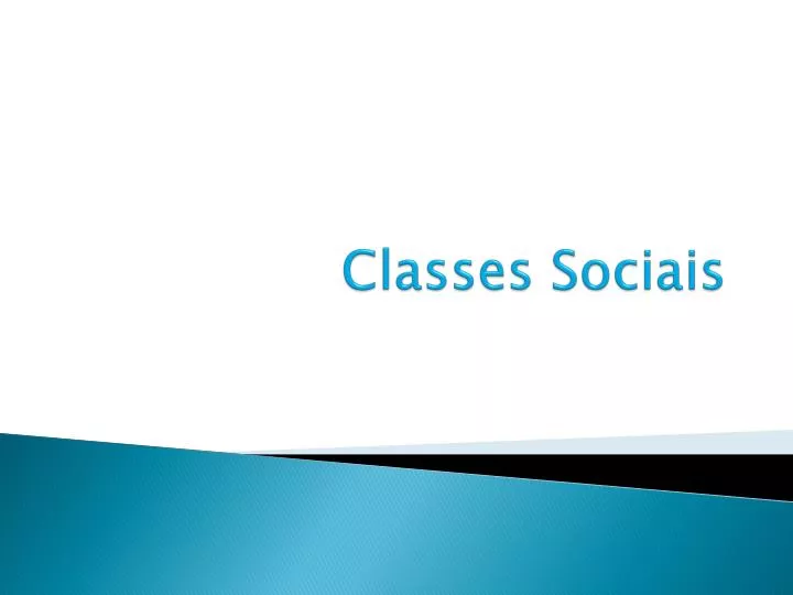 classes sociais