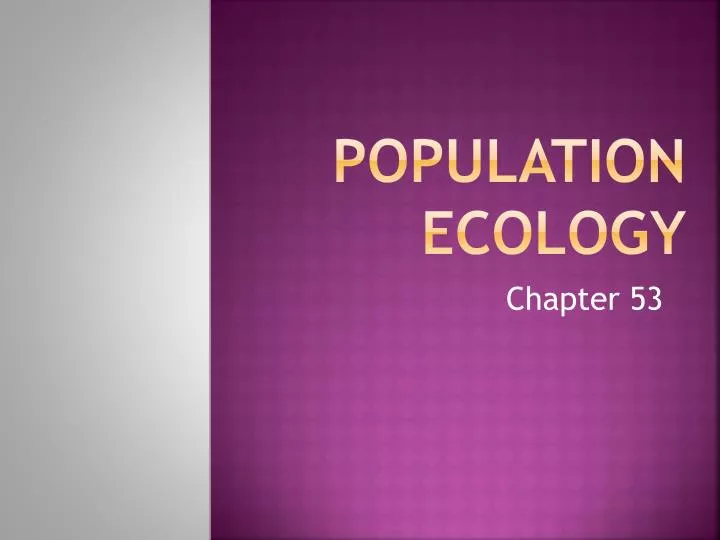 population ecology