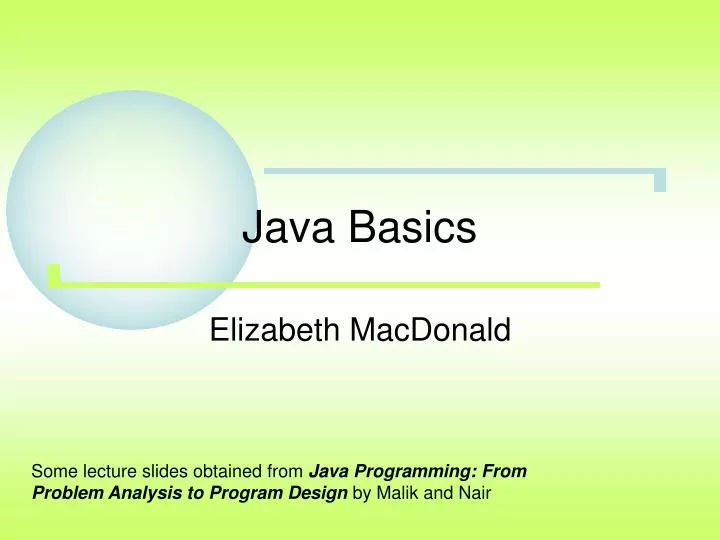 java basics