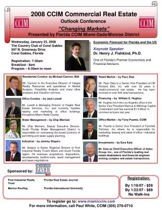 2008 CCIM Commercial Real Estate Outlook Conference