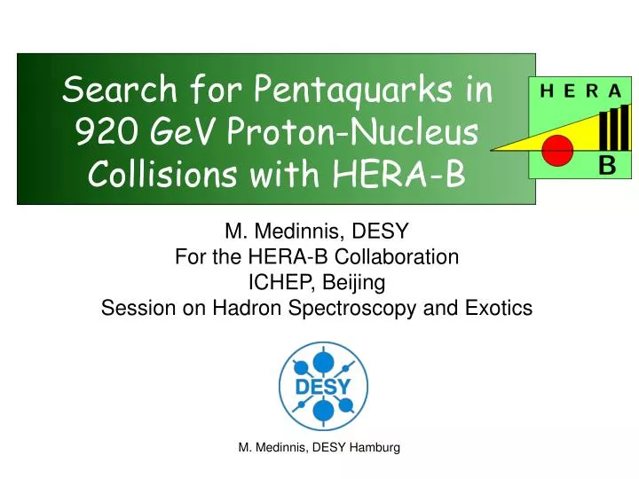 search for pentaquarks in 920 gev proton nucleus collisions with hera b