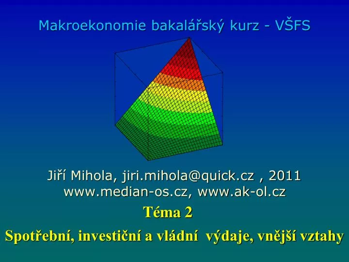 makroekonomie bakal sk kurz v fs ji mihola jiri mihola@quick cz 2011 www median os cz www ak ol cz