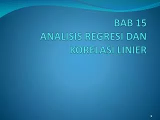bab 15 analisis regresi dan korelasi linier