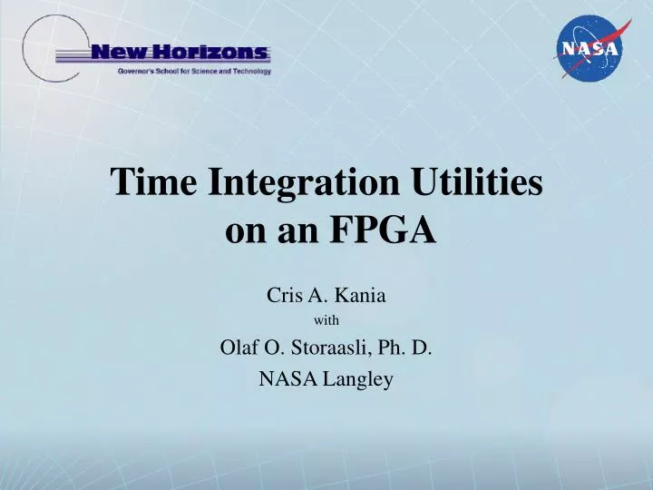 time integration utilities on an fpga