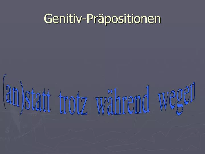 genitiv pr positionen