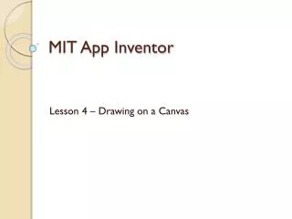 MIT App Inventor