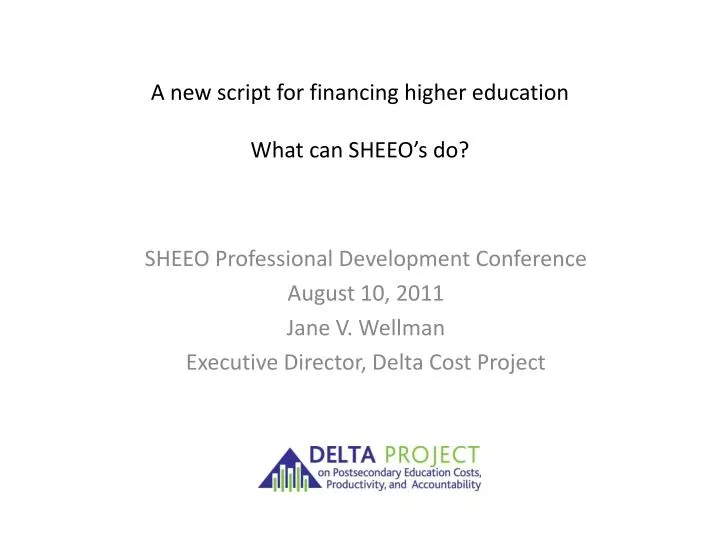 a new script for financing higher education what can sheeo s do