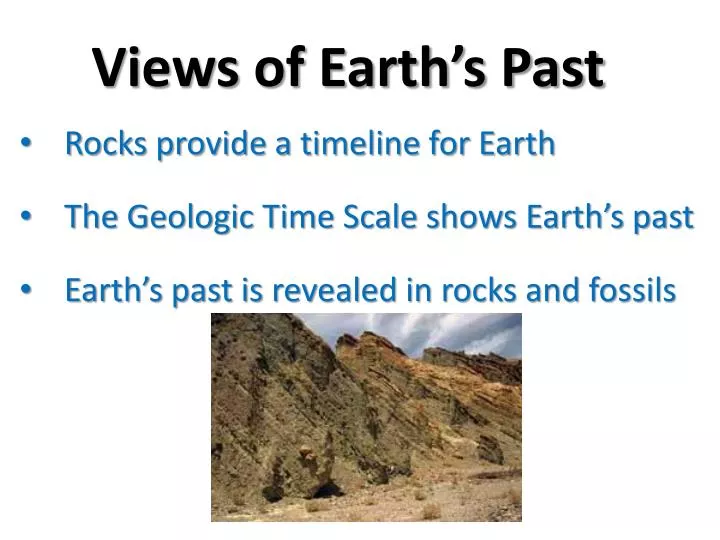 views of earth s past